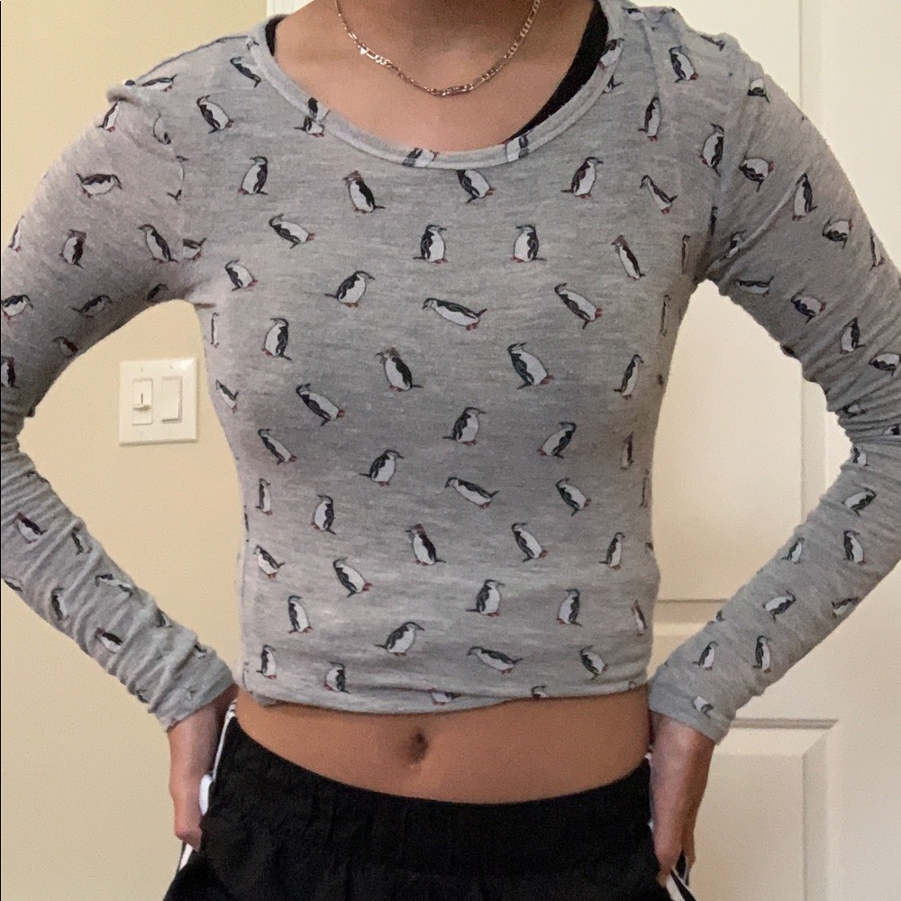 Grey Penguin Long Sleeve
